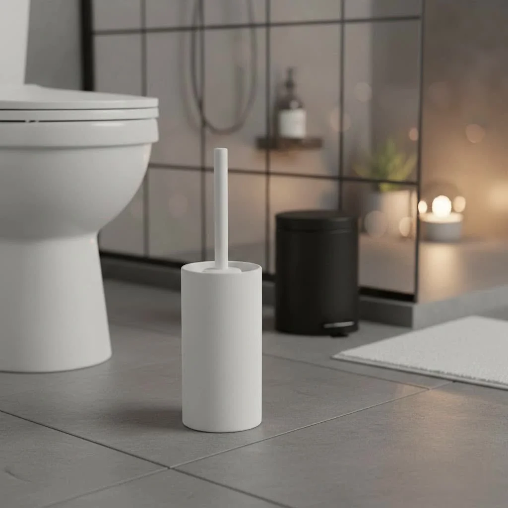 Disposable toilet brush system with handle and cleaning pads
